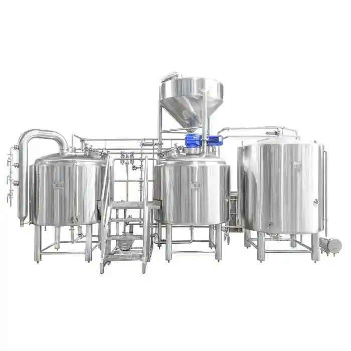 1000L Brewery Equipment 2 3 Vessel Brewhouse Micro Beer Brewing Machine Customized Heating Solutions