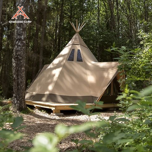 Kawagebo Kamp 13m, 10m, 8m, 6.5m tela esterna grande cappello gigante indiano Tipi Teepee piramide tenda per feste Glamping evento nuziale - Product Image 4