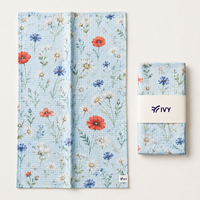 Serviette de cuisine en microfibre gaufrée à marque privée, douce et légère, pour sécher la vaisselle, avec emballage personnalisé