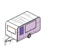 Nouvelle Arrivée 2026 : Camion de Restauration Mobile ORANGE Entièrement Équipé en Fibre de Verre pour Glaces et Café, Options Personnalisables, Garantie 1 An