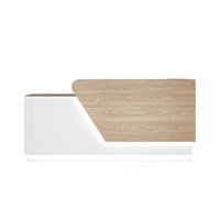 Meilleure vente en bois Barbershop caissier comptoir réception magasin de vêtements bureau table de réception pour salon de beauté
