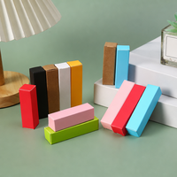 Boîte à rouge à lèvres vierge multicolore en carton blanc uni, emballage cosmétique pliable, impression de logo personnalisée possible