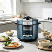 Cuisinière à pression électrique multi-menus 5L 6L, fonctionnement à une touche, pot antiadhésif, cuisinière à pression domestique