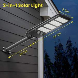 Lampadaire Solaire Extérieur Économe en Énergie, Étanche IP65, SMD 300 400 500 Watts, Éclairage Intégré Tout-en-un, Vente en Gros - Product Image 3