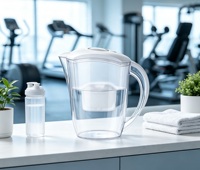 2.6L Pitcher Filter Air Alkali Mineral Multi-Tahap dengan Filtrasi Karbon Aktif Menghilangkan PFAS, Logam Berat, Klorin, dan Organik