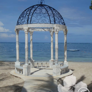 Large Outdoor Domed White Marble Pavilion with Marble Roman <strong>Columns</strong> - Product Image 4