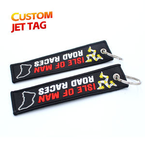 कस्टम लोगो डिजाइन क्रिस्टल एनीमे हवाई जहाज बुना हुआ कढ़ाई फ्लोटिंग फ्रेंडली कैबिन कीचेन जेट टैग - Product Image 3