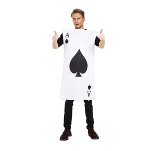 Costume de scène de jeu de cartes de poker As de pique diamants unisexe adulte homme femme, costume d'As de poker pour Halloween - Product Image 2