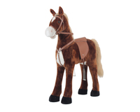 Cheval en peluche super doux et coloré, personnalisé en usine à Yangzhou, avec son de galop réaliste, 113 cm