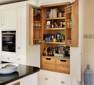 Gabinete de cocina de esquina de cafetería CBMmart con almacenamiento de despensa, gabinetes de cocina blancos y mate de estilo moderno clásico para uso en apartamentos - Product Image 6