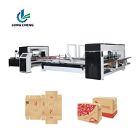 Machine à coller les boîtes en carton entièrement automatique à grande vitesse avec colle thermofusible, équipement de collage et de formage à haute productivité