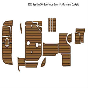 Plancher en teck EVA moderne pour yacht Sea Ray 260 Sundancer 1999-2004, vente chaude, installation facile en clic pour l'extérieur - Product Image 2