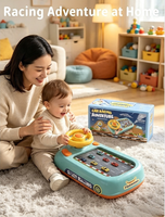 Jouet simulateur de course de voiture pour enfants avec volant, jeu éducatif d'aventure de course de voitures électroniques pour les tout-petits
