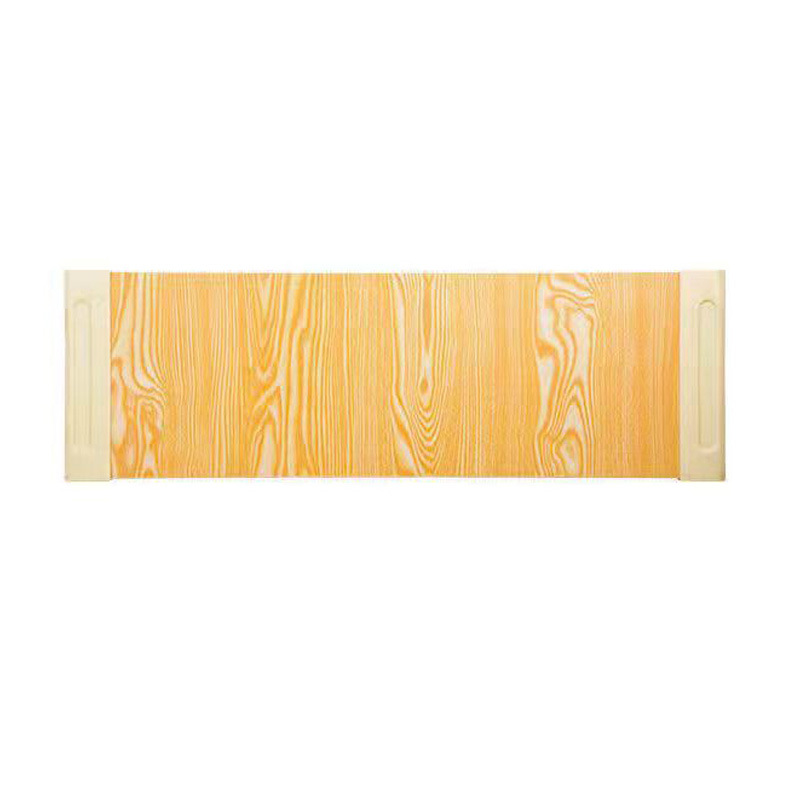 Straight wooden dining table