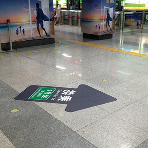 Adesivo Direzionale per Pavimenti con Stampa a Colori, Decalcomania Adesiva per Segnaletica in Musei, Ospedali e Centri Commerciali - Product Image 2