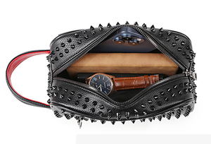 Prodotti di Tendenza 2025: Borse <span class=keywords><strong>a</strong></span> <span class=keywords><strong>Mano</strong></span> da <span class=keywords><strong>Uomo</strong></span> con Rivetti, Impermeabili in Pelle PU, Pochette da <span class=keywords><strong>Uomo</strong></span> con Chiusura <span class=keywords><strong>a</strong></span> Cerniera - Product Image 5