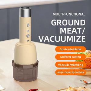 Picadora de Carne con Vacío, Seis Cuchillas de Corte Uniforme, Batería de Gran Capacidad, Portátil para Uso en la Cocina - Product Image 5