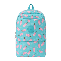 Tas Ransel Pola Es Krim Kustom, Ergonomis, Panel Belakang Bernapas, untuk Anak Perempuan