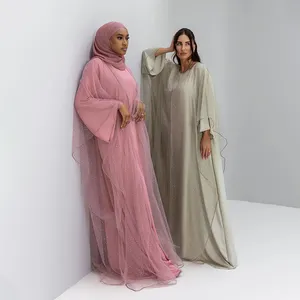 Roupas islâmicas dubai 2 peças conjunto abaya luxuoso feminino novo estilo vestido longo elegante abaya luxuoso