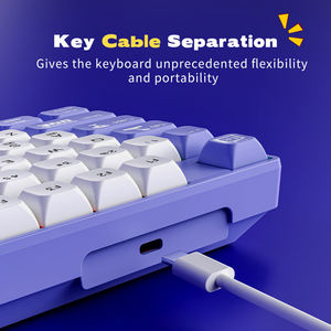AJAZZ AK870 MC 75% wired hot-swappable mechanical <b>keyboard</b> 86-key typewriter-C wired RGB backlit game <b>keyboard</b> wholesale - Product Image 4