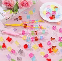 Perles Alphabet en Acrylique Épais Couleurs Bonbon, Perles Lettres Plaquées UV pour Fabrication de Bijoux DIY, Sacs, Porte-clés, Pendentifs, Fournitures Artisanales