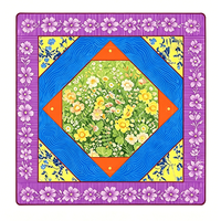 Tapis de jeu de Mahjong vintage, motif paysage oriental de pagode et dragon doré, cadre à double treillis orange, base violet foncé, cadeau de fêtes