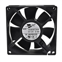 Ventilateur de refroidissement DC 8025 avec roulement à billes, pales en plastique, personnalisable OEM/ODM, certifié ROHS, 12V/24V pour équipement onduleur solaire