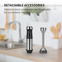 Mélangeur de bâton à vitesse réglable et en mode Turbo 1200W Puissant mélangeur à immersion tenu dans la main à haute efficacité pour cuisine
