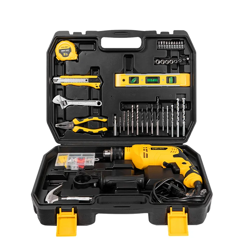 Tools Tool Deli DL6011 Power Tools Corded Impact Drill Set Electrical Tool Kit Household Multi-function Electric Drill Machine