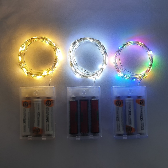 Mini Led Copper Wire Strings Lights AA Battery Operated Fairy Garland Light With Timer for Christmas Wedding Party Home Decor