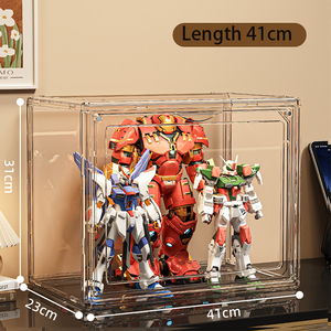 Xing You boîte d'affichage en acrylique <span class=keywords><strong>de</strong></span> <span class=keywords><strong>grande</strong></span> capacité entièrement transparente boîte aveugle rectangulaire anti-poussière support <span class=keywords><strong>de</strong></span> <span class=keywords><strong>rangement</strong></span> fabriqué en PET durable - Product Image 5