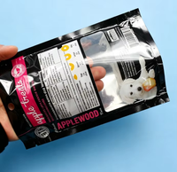 Emballage alimentaire pour animaux de compagnie avec finition brillante, sachet Doypack autoportant avec fenêtre transparente et fermeture à glissière refermable