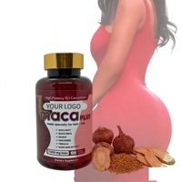 Maca Plus 120 Capsules Noir Haute Puissance Meilleure Énergie extrême Capsules de Racine de Maca Plus Courbe pour l'élargissement des Fesses et des Hanches pour Femmes
