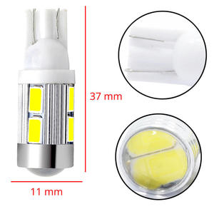 Ampoules LED T10 Wedge 5630 10SMD DC12V 6SMD Blanc Silice 6000K 194 pour Plafonnier de Voiture et Clignotant Latéral – Produit Neuf - Product Image 6