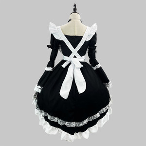 Lolita Cute Maid Outfit Black Plus Size Cosplay Costume For Anime Role-Playing Drama Games - Product Image 3