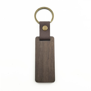 Solid Walnut Wood Eco-Friendly Light <b>Custom</b> <b>Keychains</b> Handcrafted Rectangle and Round Buckle Design for Wedding Runwood - Product Image 6