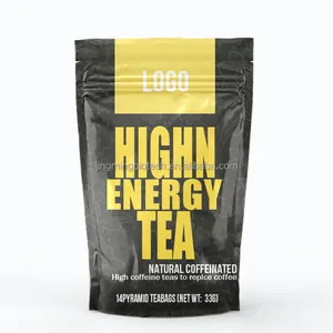 अनुकूलित प्राकृतिक और स्वस्थ हर्बल चाय उच्च कैफीन ग्रीन ऊर्जा को बढ़ावा देने चाय बैग