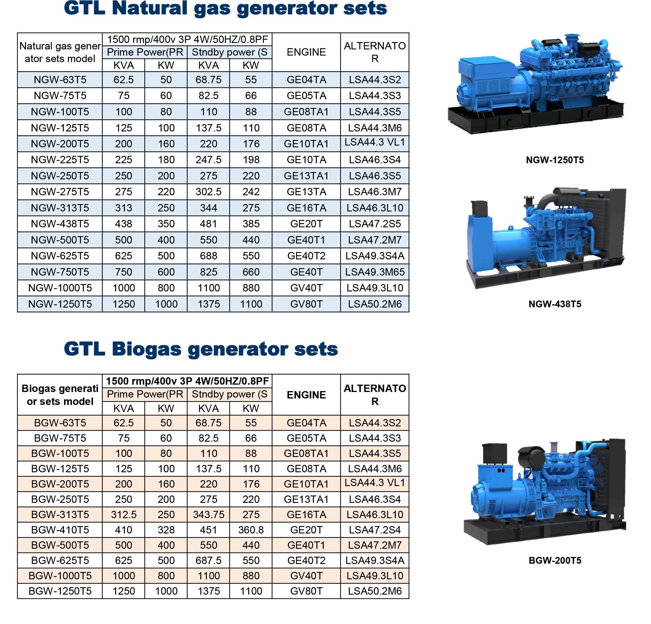 Gtl Manufacturer Gas Generator CHP Natural Gas Electric Genset Biogas Power Generator Set with Factory Price