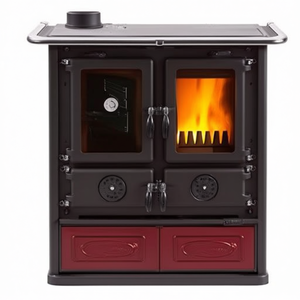 Poêle à bois 7,9 Kw Rosetta Sinistra Vst 16 Liberty Céramique Bourgogne 5 étoiles 88,5x57,2x84,3 Cm - Product Image 3