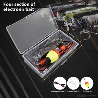 Nouvelles couleurs Robot appât corps de poisson sculpté à la main quatre sections lede leurre de pêche électronique appâts de natation artificiels