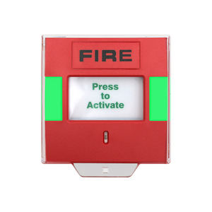 Nút gọi khẩn cấp có thể đặt lại với đèn LED phát hành Cửa & phá vỡ tính năng thoát Kính phím hoạt động tối đa 3A hiện tại - Product Image 1