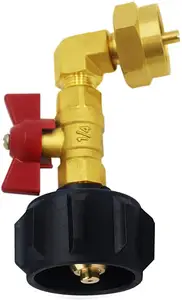 Qibest — adaptateur coude de recharge de <span class=keywords><strong>Propane</strong></span>, QCC1 avec Valve de contrôle marche-arrêt, pour AU Camping, gril, cylindre de réservoir de 1 LB - Product Image 4