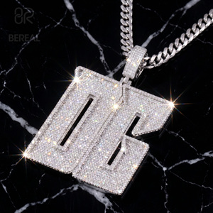 Colgante de Letra P con Incrustaciones de Moissanita VVS, Pasa Prueba de Diamantes, de Lujo, Personalizado, Plata 925, Estilo Hip Hop, Colgante con Nombre, Joyería Fina para Hombre - Product Image 1
