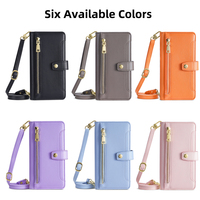 Funda Tipo Cartera Magnética de Cuero para Móvil, Diseño Ejecutivo, para Samsung Galaxy S24 y para iPhone 13/14/15/16/17 Pro Max
