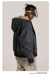 Tendances de la mode, vêtements pour hommes, veste en cuir PU d'hiver, streetwear, veste en simili cuir pour moto pour hommes, vente en gros <span class=keywords><strong>2022</strong></span> - Product Image 3