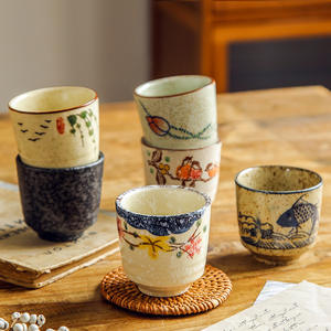 Taza de Té de Cerámica Estilo Japonés, Taza de Degustación de Té Cálida, Taza de Té Kung Fu Pintada a Mano, Taza de <span class=keywords><strong>Café</strong></span> Decorada con Esmalte Bajo Vidriado - Product Image 5