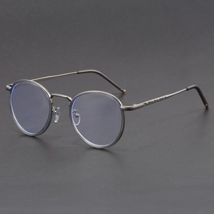 Nouvelles lunettes de vue coréennes en métal de <span class=keywords><strong>style</strong></span> rétro irrégulier pour femmes, design tendance, montures rondes pour myopie - Product Image 4