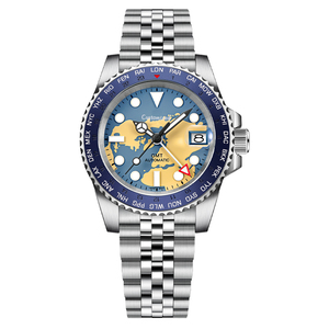 Reloj Mecánico Automático GMT para Hombre, Resistente al Agua, Luminoso - Product Image 5