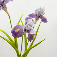 GOG1037 Iris artificiel en PU à tige unique, fait main, haute qualité, toucher réel, pour décoration de jardin, intérieur et extérieur, idéal pour la remise des diplômes, Noël, Pâques