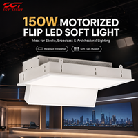 Luz LED Empotrable DMX512 de 150W para Conferencias, Panel Motorizado Abatible, 4 Canales, Control Inteligente de Temperatura, Blanco Ajustable para Salas de Reuniones